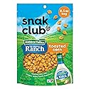 Snak Club Toasted Corn with Hidden Valley Ranch Seasoning, Roasted and Salted Corn Nuggets, Gluten-Free and Kosher Snack, 8.5 oz Resealable Bag