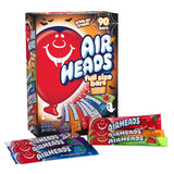 Airheads Candy Bars, Halloween Variety Box, Chewy Full Size Fruit Taffy, Trick or Treat Mega Box, 90 Individually Wrapped Full Size Bars (Packaging