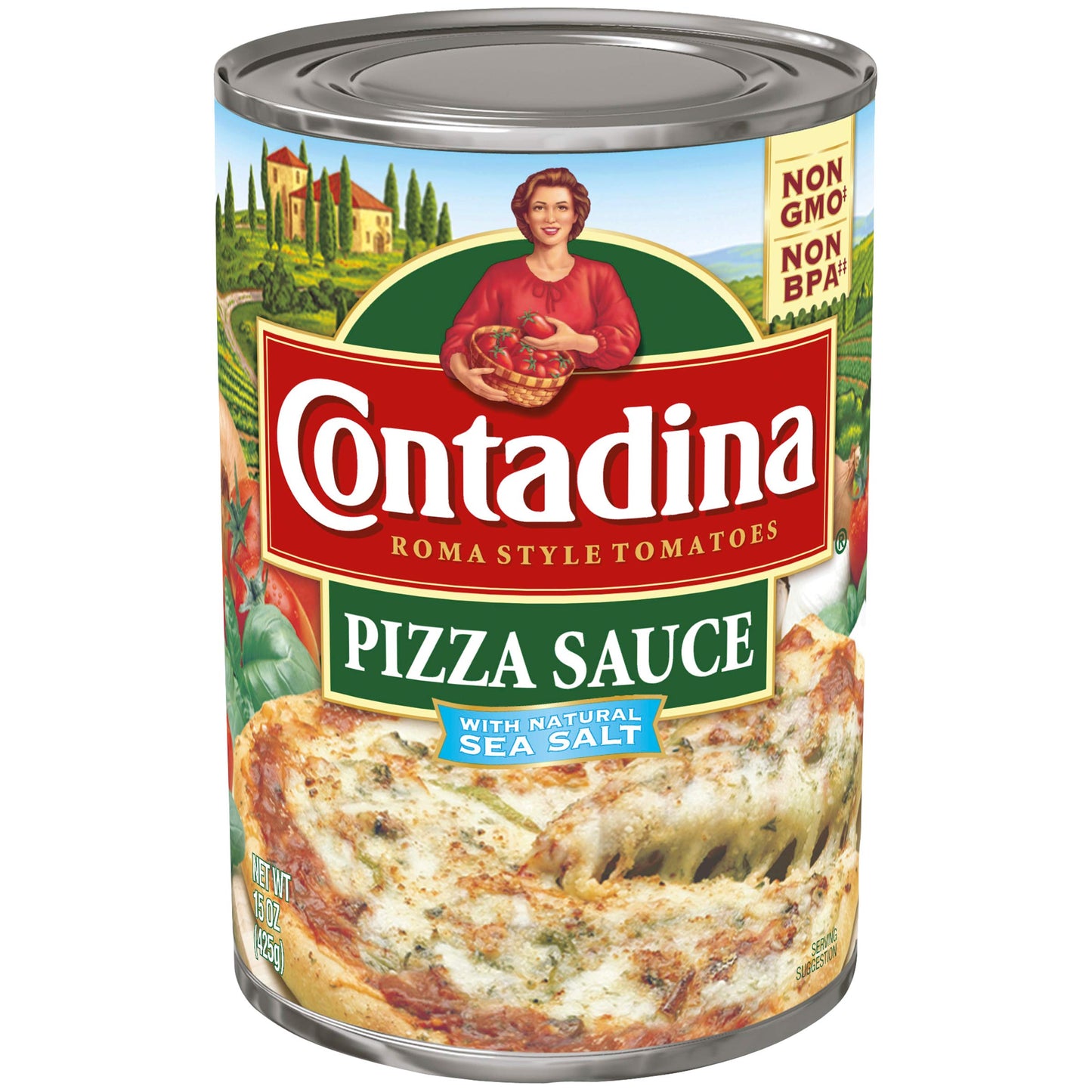Contadina Canned Pizza Sauce with Natural Sea Salt, 15 Ounce
