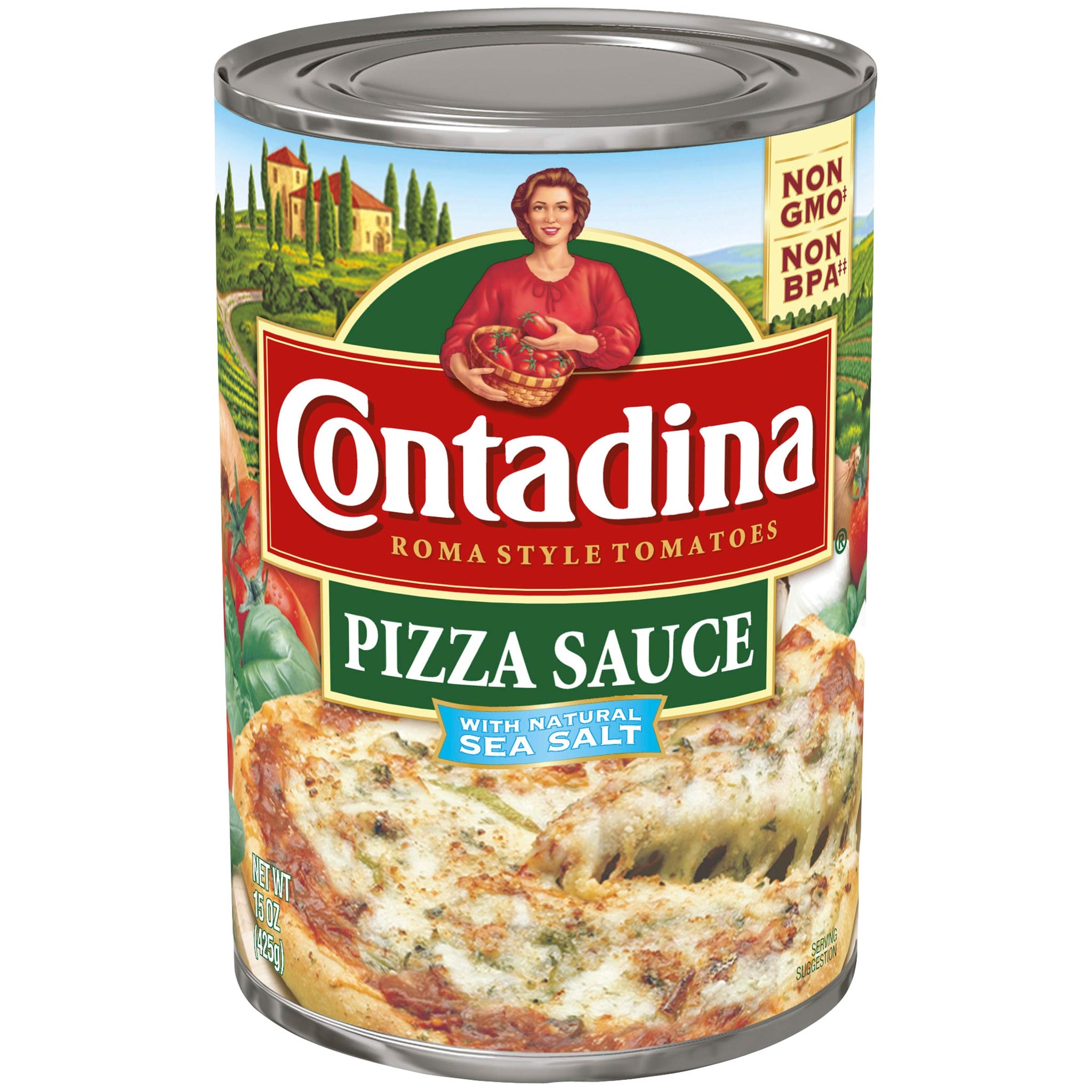 Contadina Canned Pizza Sauce with Natural Sea Salt, 15 Ounce