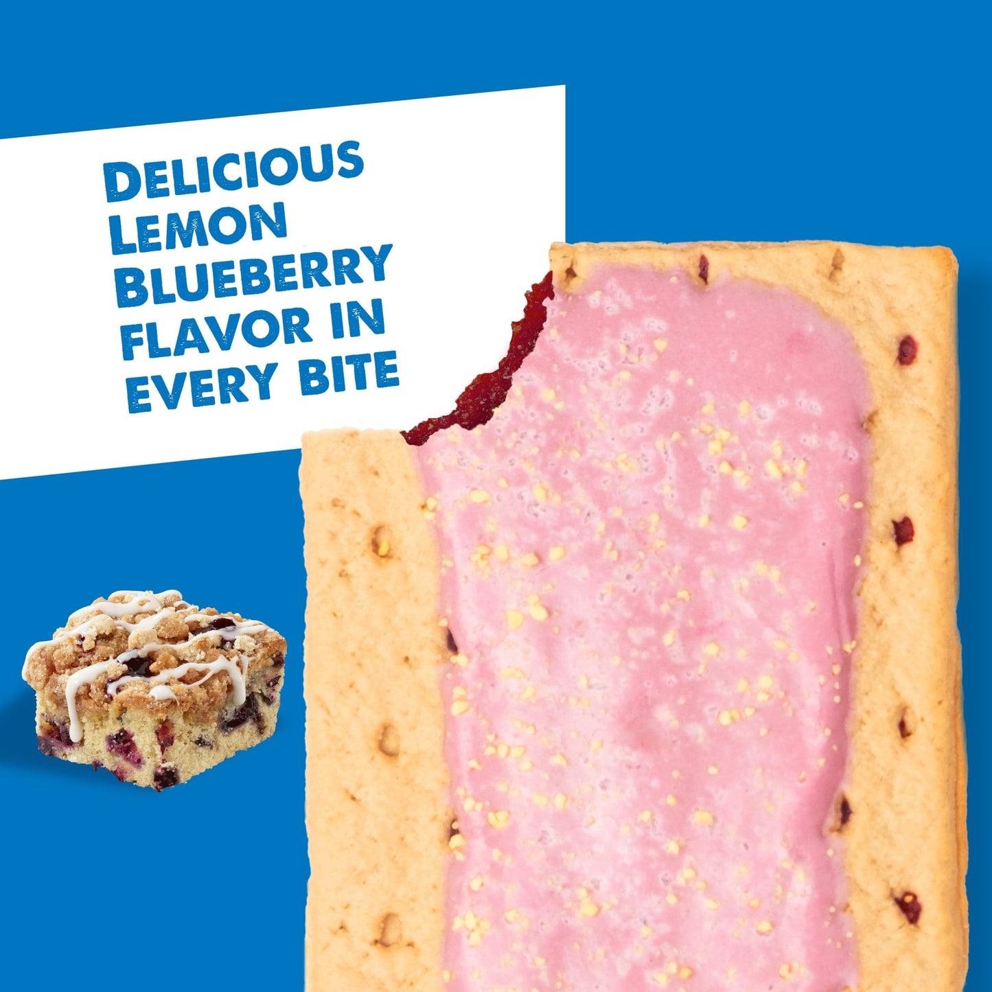 Pop-Tarts Toaster Pastries, Breakfast Foods, Kids Snacks, Frosted Lemon Blueberry Crumble (8 Pop-Tarts)