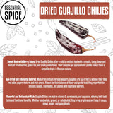 Essential Spice Dried Guajillo Chilies - Mild Heat with Sweet, Tangy, and Smoky Notes - Whole Mexican Chili Pods for Salsas, Moles, Stews & Marinades