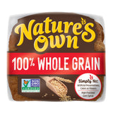 Nature's Own 100% Whole Grain, Non-GMO Whole Grain Sandwich Bread, 20 oz Loaf