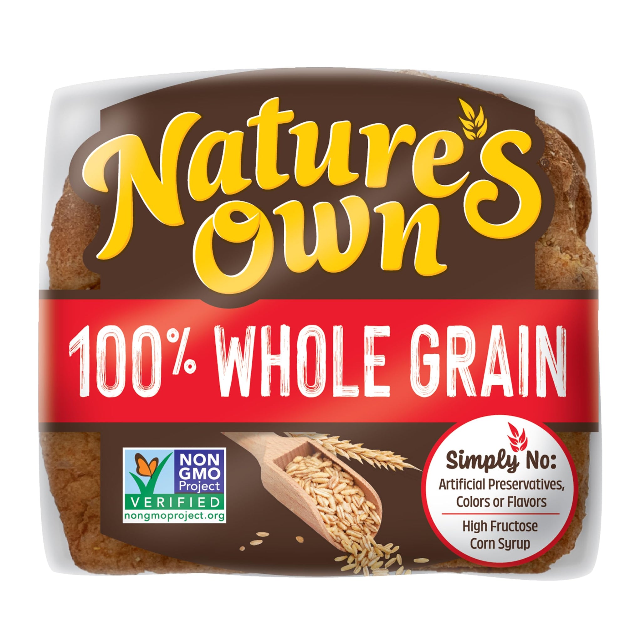 Nature's Own 100% Whole Grain, Non-GMO Whole Grain Sandwich Bread, 20 oz Loaf