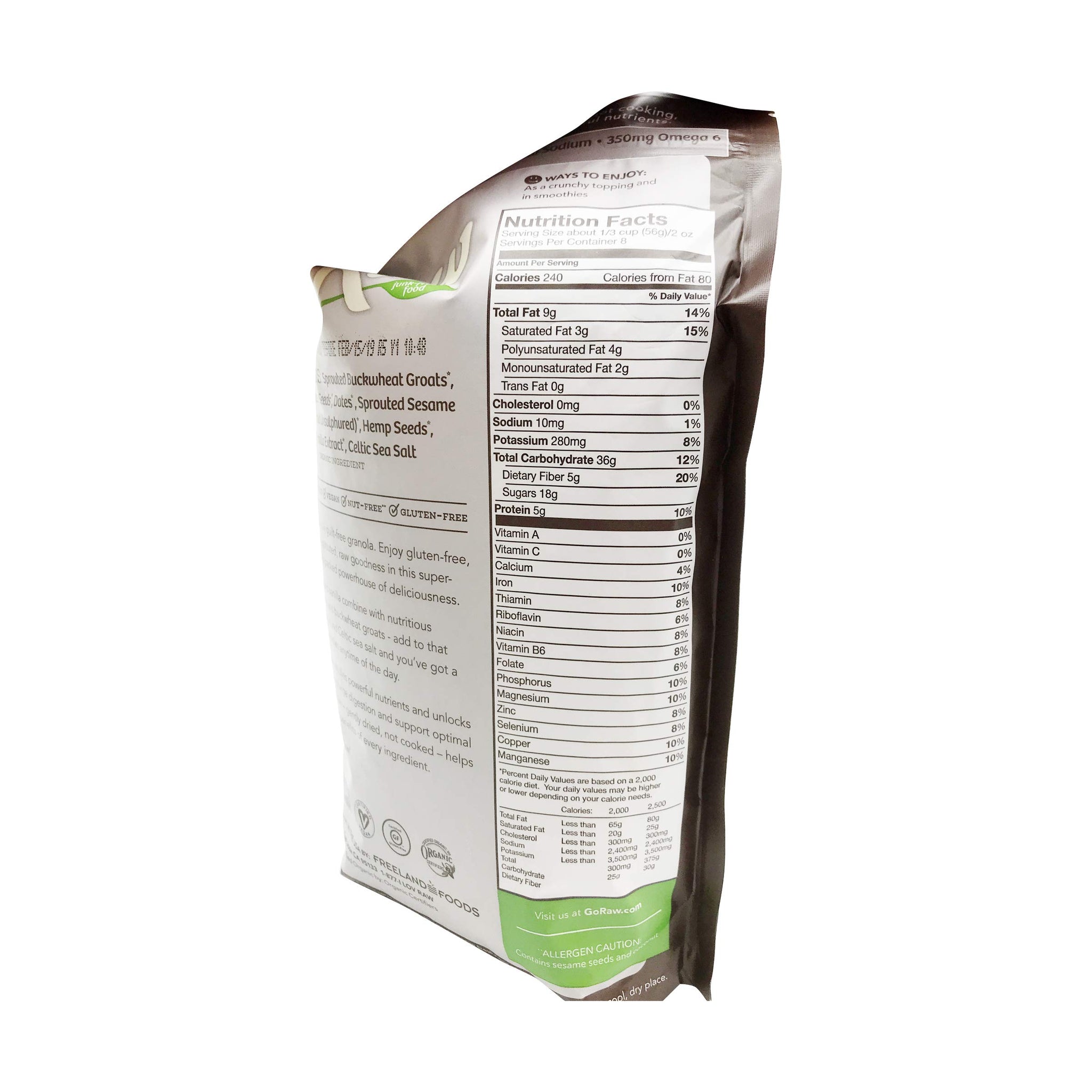 Go Raw Granola Coco Sprouted Organic, 16 oz