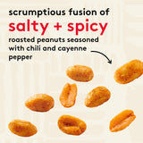 Snak Club Hot and Spicy Peanuts, Chili and Cayenne Pepper Seasoned Nuts, Gluten-Free and Kosher Snack, 7.5 oz Resealable Bags, 6 Pack