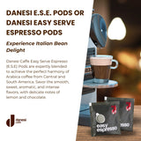 Danesi Caffe Italian ESE Coffee Pods - Medium Roast Easy Serve Espresso Pods for Espresso Machines for Home and Office - Made from Premium Italian