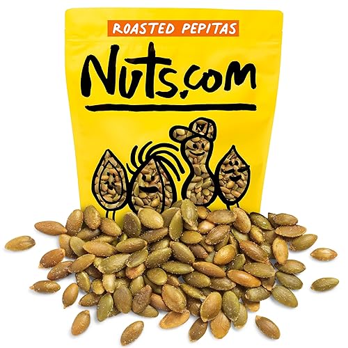 Nuts.com - Roasted Pepitas - 2 Lb Bag, Salted No Shell Pumpkin Seeds, Healthy Snack for Adults & Kids, Rich in Protein, Fiber, Calcium & Potassium