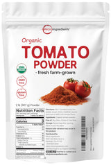 Organic Tomato Powder, 2lbs | Fresh Freeze-Dried Farm Grown Tomatoes Source | Raw Savory Flavor | Great for Cooking or Baking | Non-GMO, Vegan