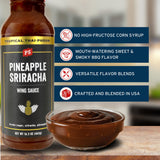 PS Seasoning Pineapple Sriracha Chicken Wing Sauce - Sweet, Spicy, and Tangy All-Purpose Hot Wing Sauce for Dipping, Tossing, Glazing, Marinating