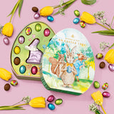 Easter Chocolate Gift Egg with Foiled Bunny & Chocolate Eggs - Decorative Easter Egg Gift Box, Gourmet Milk Chocolate Candy Assortment, Spring Easter