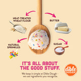 Dible Dough Edible Cookie Dough Bars, All Natural Ingredients, Low Calorie Healthy Snacks - 180 Calories per Serving, Non-refrigerated Snack Bars