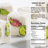 HazerBaba Coconut Dusted Turkish Delight Candy,%15 Nut-rich, 7oz(Pack of 1)