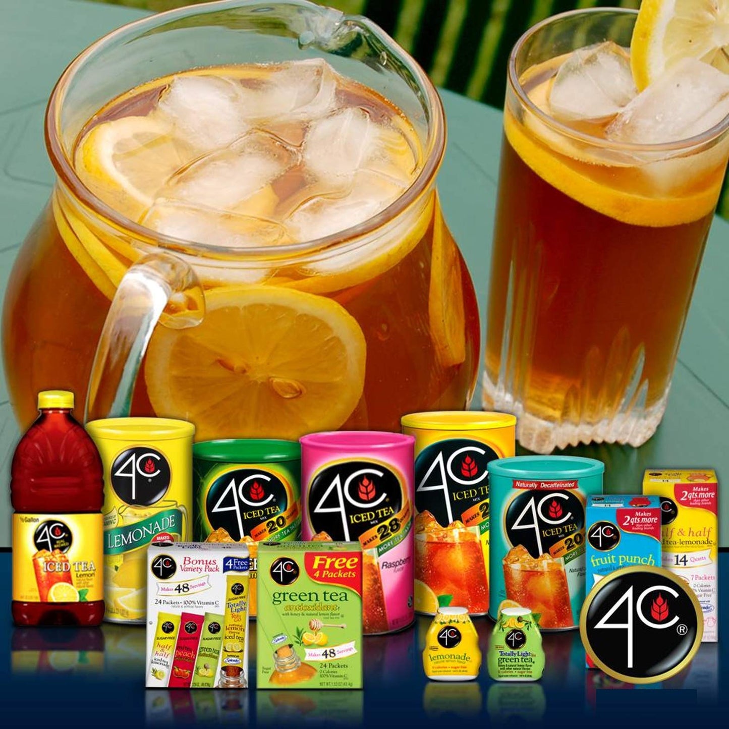 4C Powder Drink Mix Packets, Fruit Punch 1 Pack, 24 Count, Singles Stix On the Go, Refreshing Sugar Free Water Flavorings
