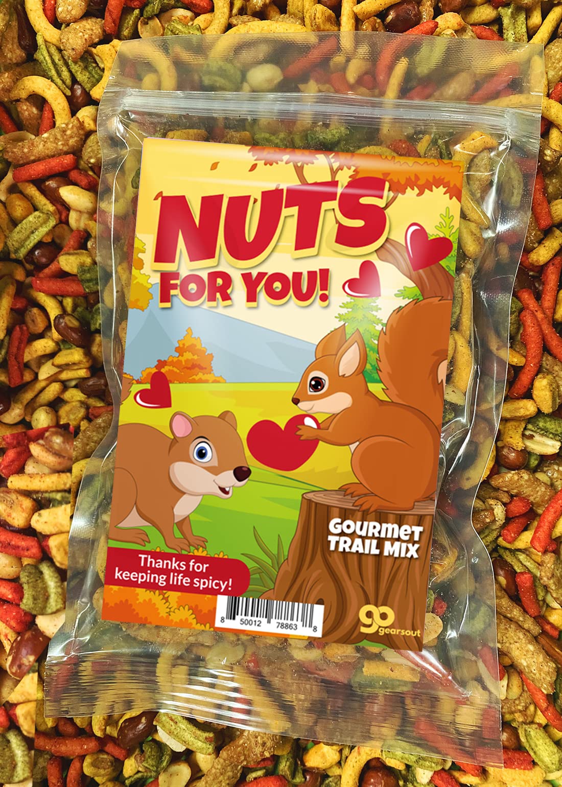 Nuts for You Spicy Trail Mix - Funny Valentine for Adults, Made in America