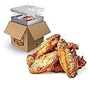 Grumpy Butcher Heritage Chicken Wings Cooked & Microwaveable, 2 Pack (20 oz each) - Premium Garlic Parmesan Rub Fully-Cooked Wings - Microwaves from