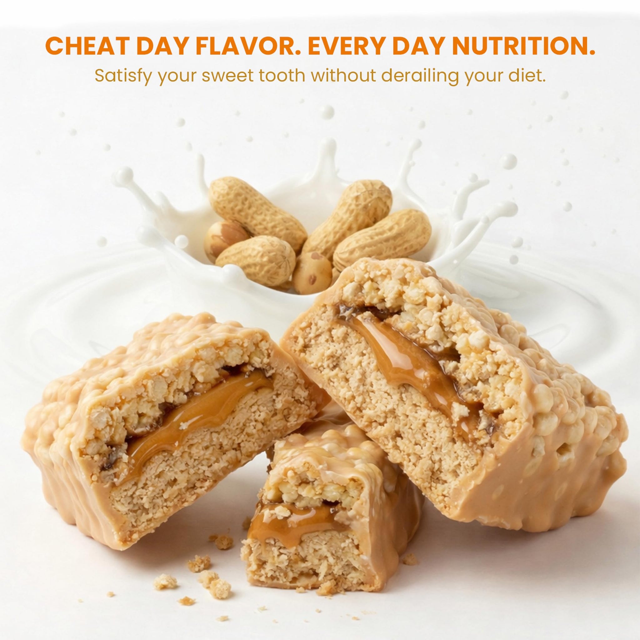 ProtiWise Fluffy Nutter Protein Bars | 15g Protein, 7g Fiber | Low Sugar, Low Carb | Gluten Free | Keto Friendly Hunger Control Meal Replacement