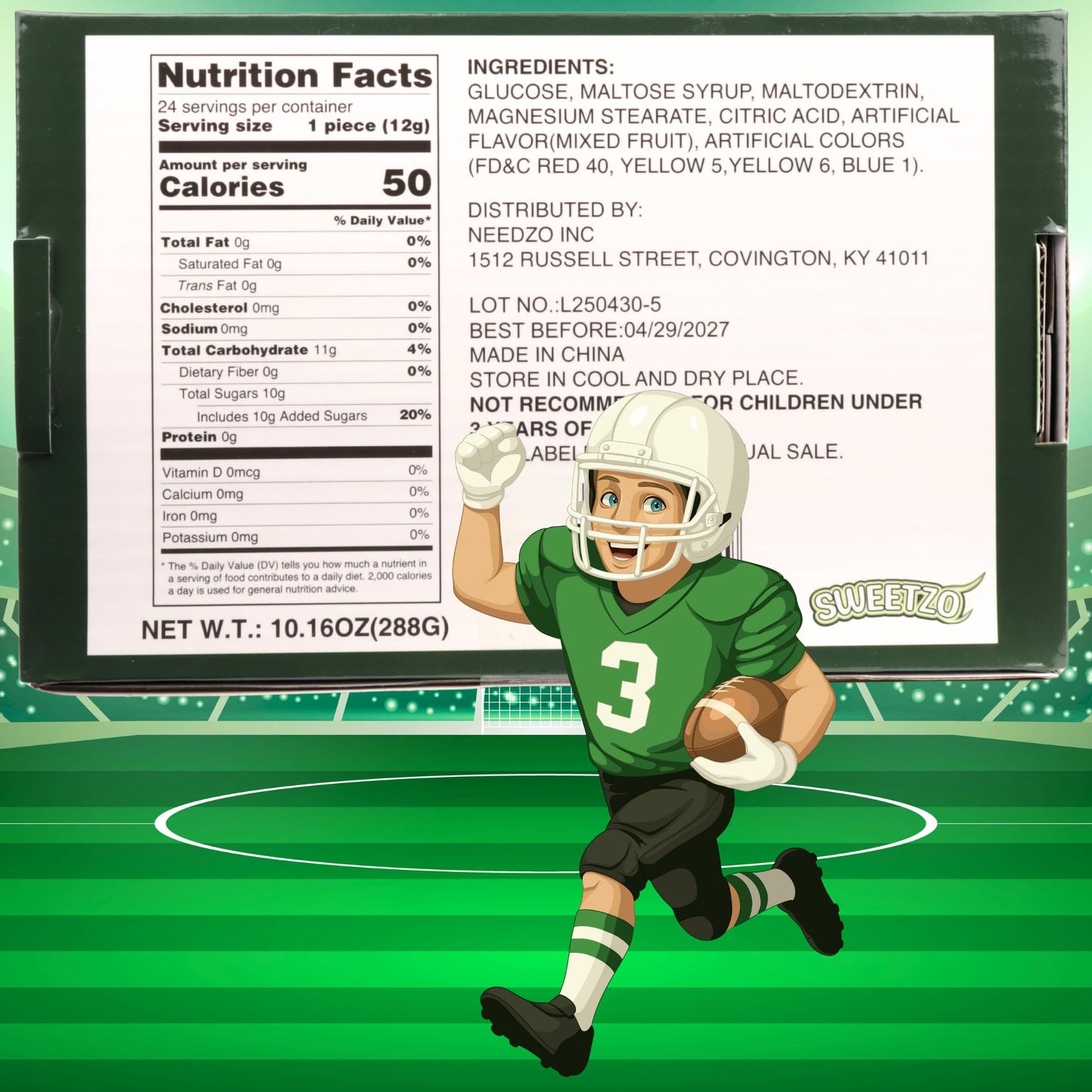 Football Candy Bracelets, Sports Themed Edible Jewelry, Individually Wrapped Team Party Favors, 24 Count, 10.16 Ounces