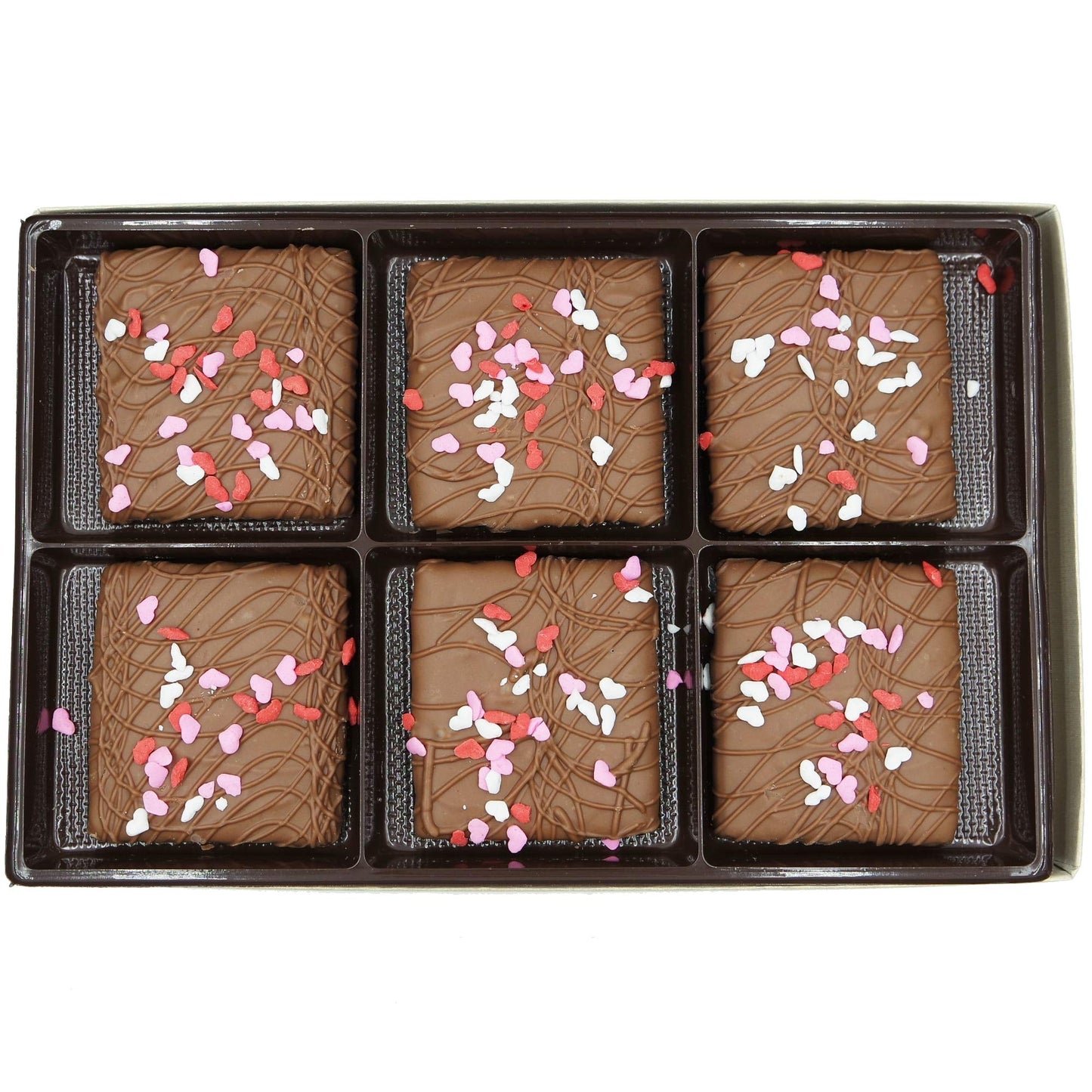 Philadelphia Candies Valentine's Day Hearts Gift, Milk Chocolate Covered Graham Crackers, 6 Ounce
