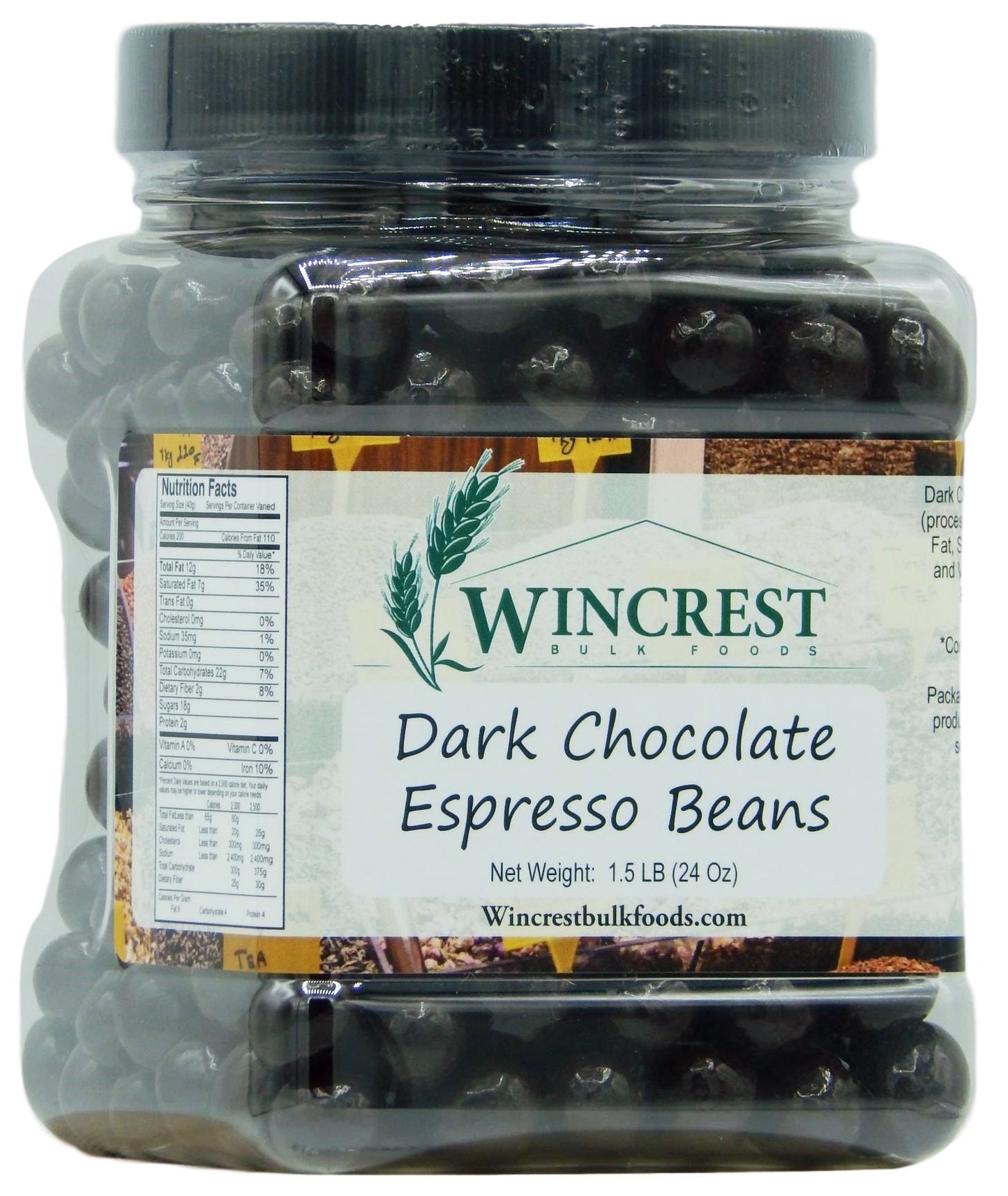 Albanese, Dark Chocolate Espresso Beans (1.500 Lbs)
