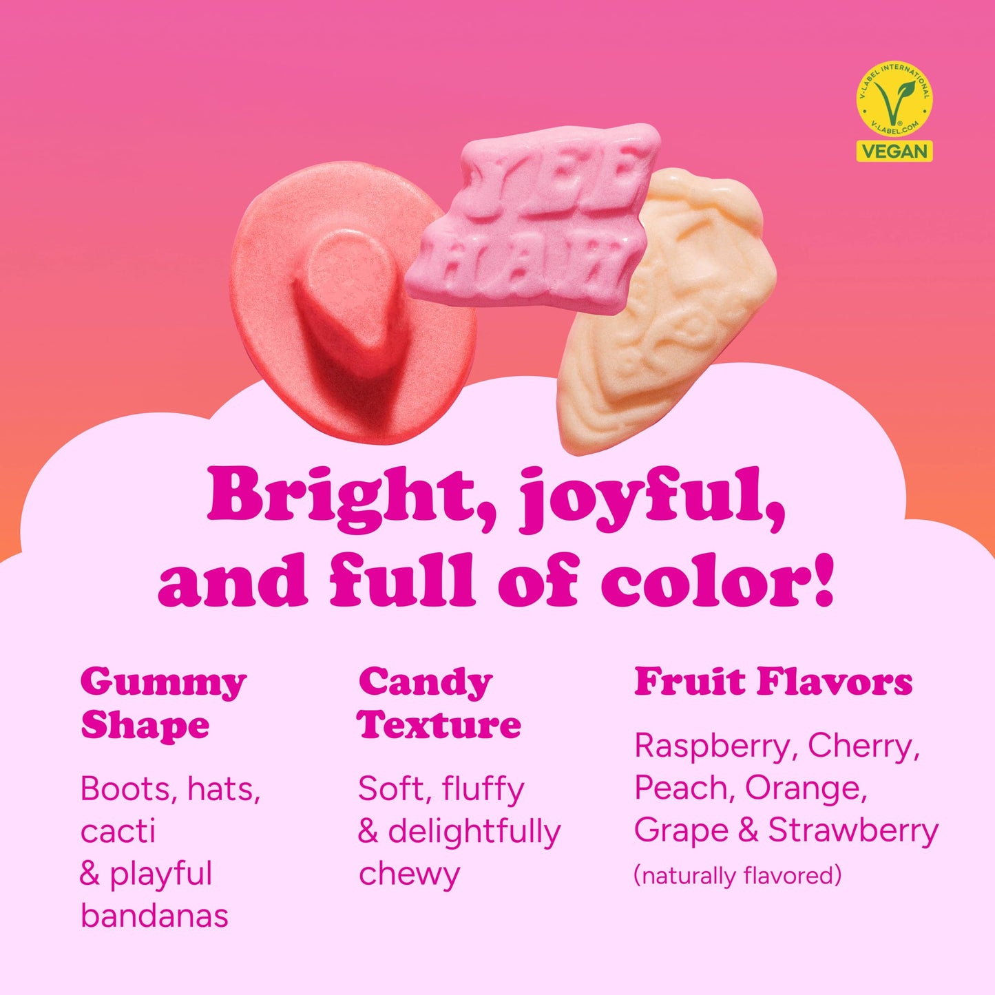 Katjes Vegan Gummy Candy Assortment, 4.9 oz Bags, 4 Flavor Pack - Rainbow Sour Wild Free Cosmic Visions Chewy Gummies - Gelatin-Free, Plant Based
