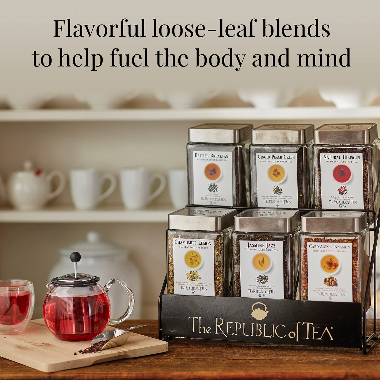 The Republic of Tea British Breakfast Black Full-Leaf Loose Tea, 3.5 oz Refill Bag | Steeps 50 Cups
