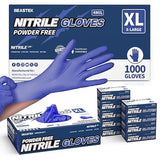 Beastek Nitrile Exam Gloves, 4 Mil 1000 Pcs, Powder-Free Latex-Free Medical Cooking Food-Safe Disposable Gloves, Blue Violet (X-Large)