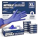 Beastek Nitrile Exam Gloves, 4 Mil 1000 Pcs, Powder-Free Latex-Free Medical Cooking Food-Safe Disposable Gloves, Blue Violet (X-Large)