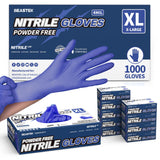 Beastek Nitrile Exam Gloves, 4 Mil 1000 Pcs, Powder-Free Latex-Free Medical Cooking Food-Safe Disposable Gloves, Blue Violet (X-Large)