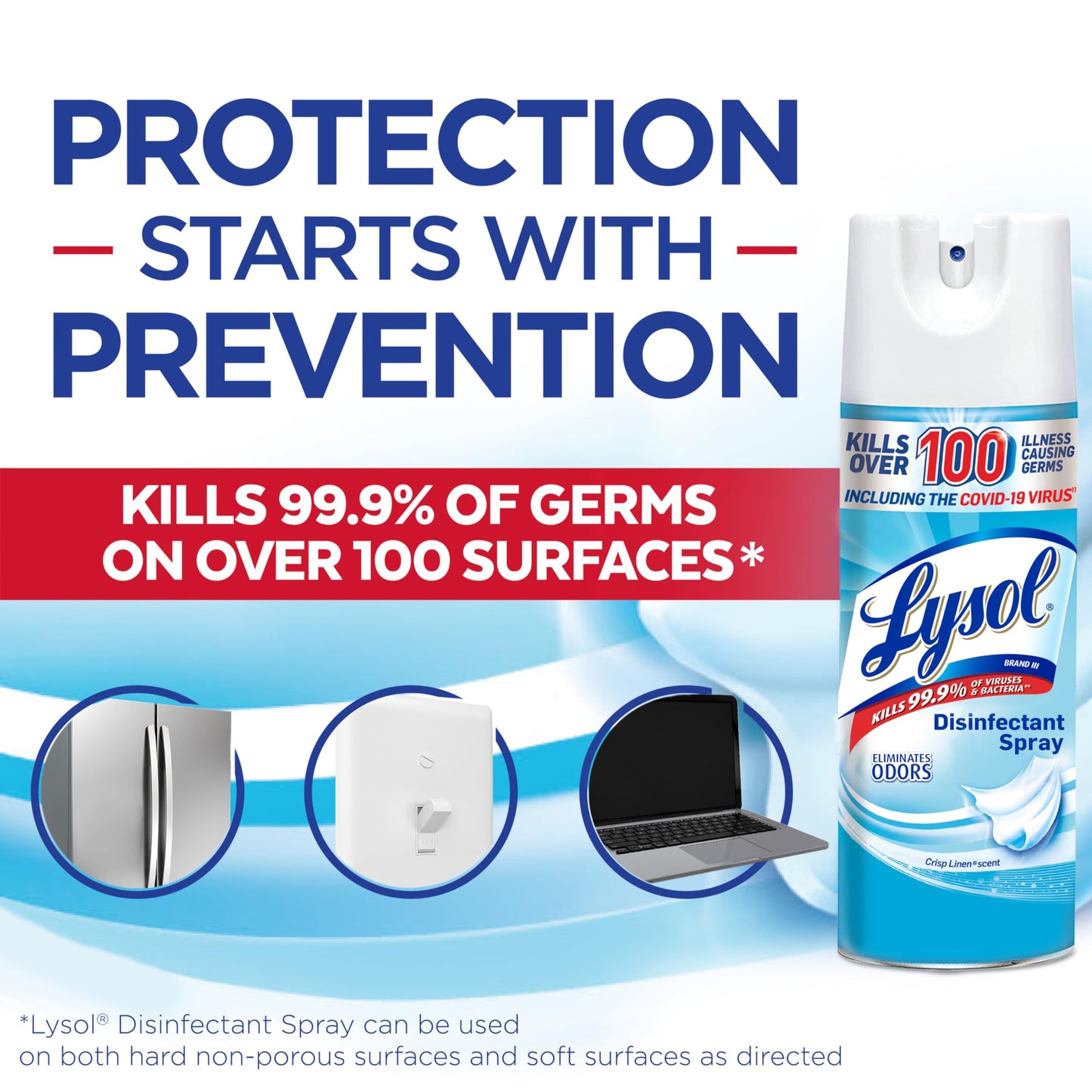 Lysol Disinfectant Spray, Household Cleaning Supplies, Disinfecting Multi-Purpose Room Spray, Antibacterial Sanitizer, Deodorizer, Kills Hantavirus