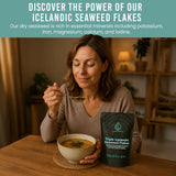 Holistic Bin Triple Icelandic Seaweed Flakes | Wild Harvested in Iceland | Organic Red Atlantic Dulse, Black Nori, & Green Sea Lettuce | Dried Seaweed