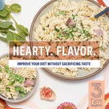 Three Farm Daughters High Fiber Pasta Rotini Pack, Low GI, Non GMO Rotini Pasta Noodles, Low Net Carb, Made in the USA, 12 oz. (2 Pack)