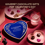 Godiva Goldmark Heart Chocolate Box, Dark Chocolates with Ganache, Elegant Gift Tin, 14 Pc