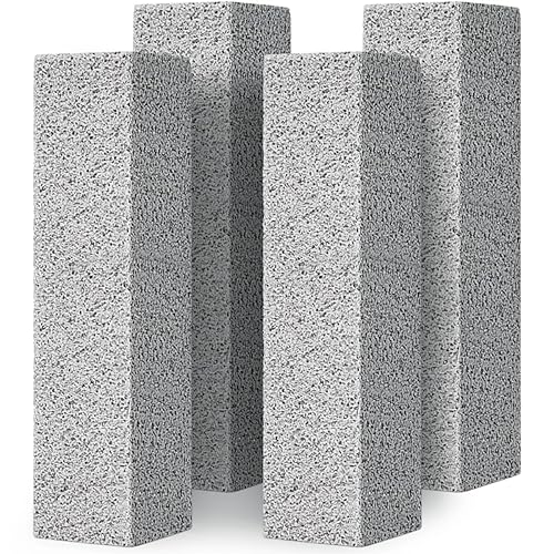 4TH Pumice Stone for Toilet Bowl Cleaning,Remove Away Limescale Stain,Hard Water Rings,Calcium Buildup,Iron and Rust,Pumice Stick