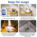 Pipeline Dredging Agent-Drain Clog Remover, 350ml Kitchen Unblocker,Powerful Pipe Unclogger Powerful Sink,Unclog Toilet Clog And Kitchen Sink Pipe