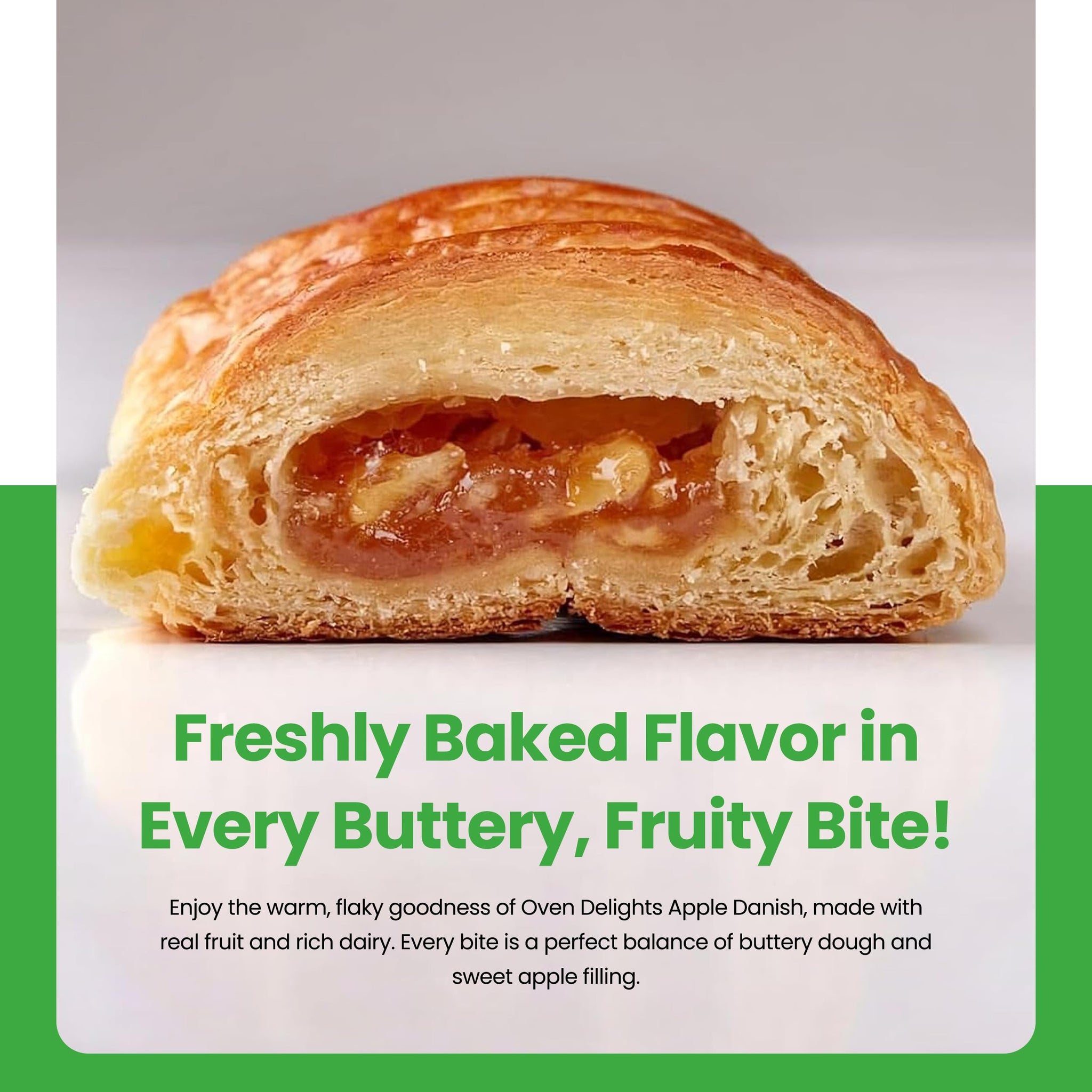 Oven Delights Apple Danish America’s fruit - Bakery fresh - Breakfast pastries - Real pastries - perfectly cooked - taste simply fresher | 4oz | Pack