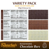 Schmerling's Swiss Chocolate Gift Box - Premium Chocolates Variety Pack, Milk, Dark Bittersweet, Parve, Kosher For Passover, Gluten Free, Non GMO, 3.5