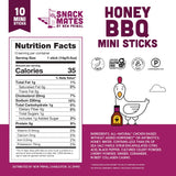 New Primal Snack Mates Honey BBQ Chicken Sticks, Healthy Snack for Kids, Low Sugar High Protein Back to School Snacks, Gluten Free, Mini Jerky Meat