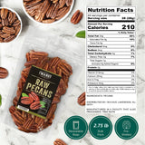 Premium Raw Pecan Halves 44oz (2.75 lb) | American-Grown, Non-GMO | Batch Tested Gluten & Peanut Free | No PPO or Preservatives | Rich Flavor