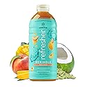 Smartfruit Rekindle Refresher - Peach, Mango - Made with Real Fruit Juice, No Added Sugar, Coconut Water for Hydration, Green Coffee Bean Extract