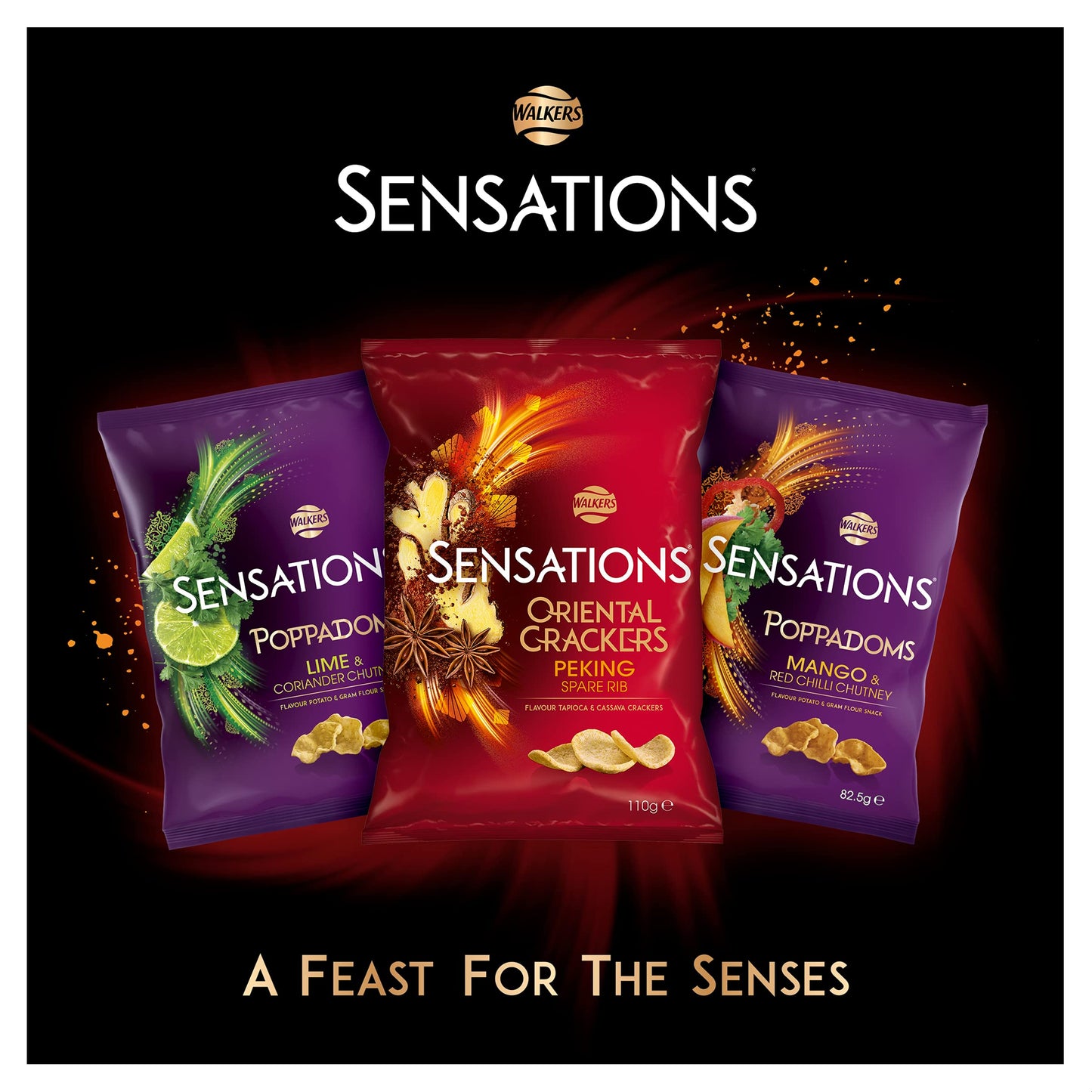 Sensations Peking Spare Rib Crackers 110g
