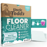 Uncle Todd's Ultra Concentrated Floor Cleaner For Mopping: 30 Natural, 100% Dissolvable Sheets for Mopping - Hardwood & Wood Floor Cleaner