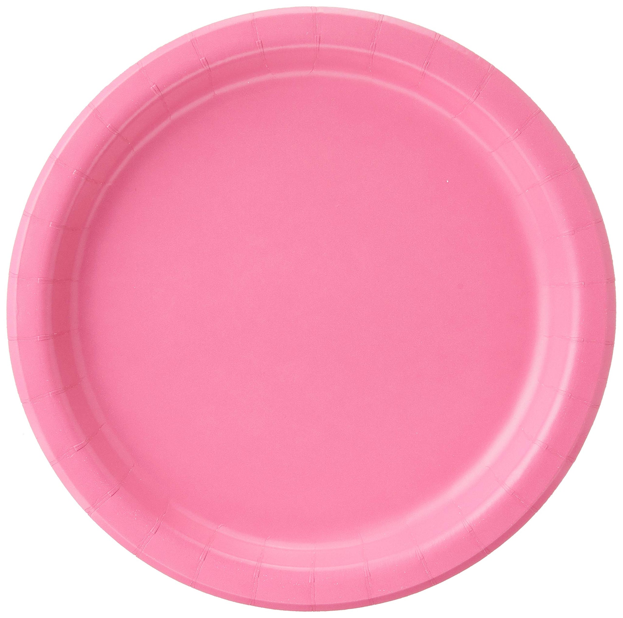 Creative Converting Touch of Color Paper Dinner Plates, 9", Candy Pink, 24 Count