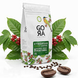 GoRa Ethiopian Coffee Beans 1kg - Medium Roast Whole Bean, Single Origin Arabica, Smooth Fruity & Floral Notes, Sourced & Roasted in Ethiopia - 1kg