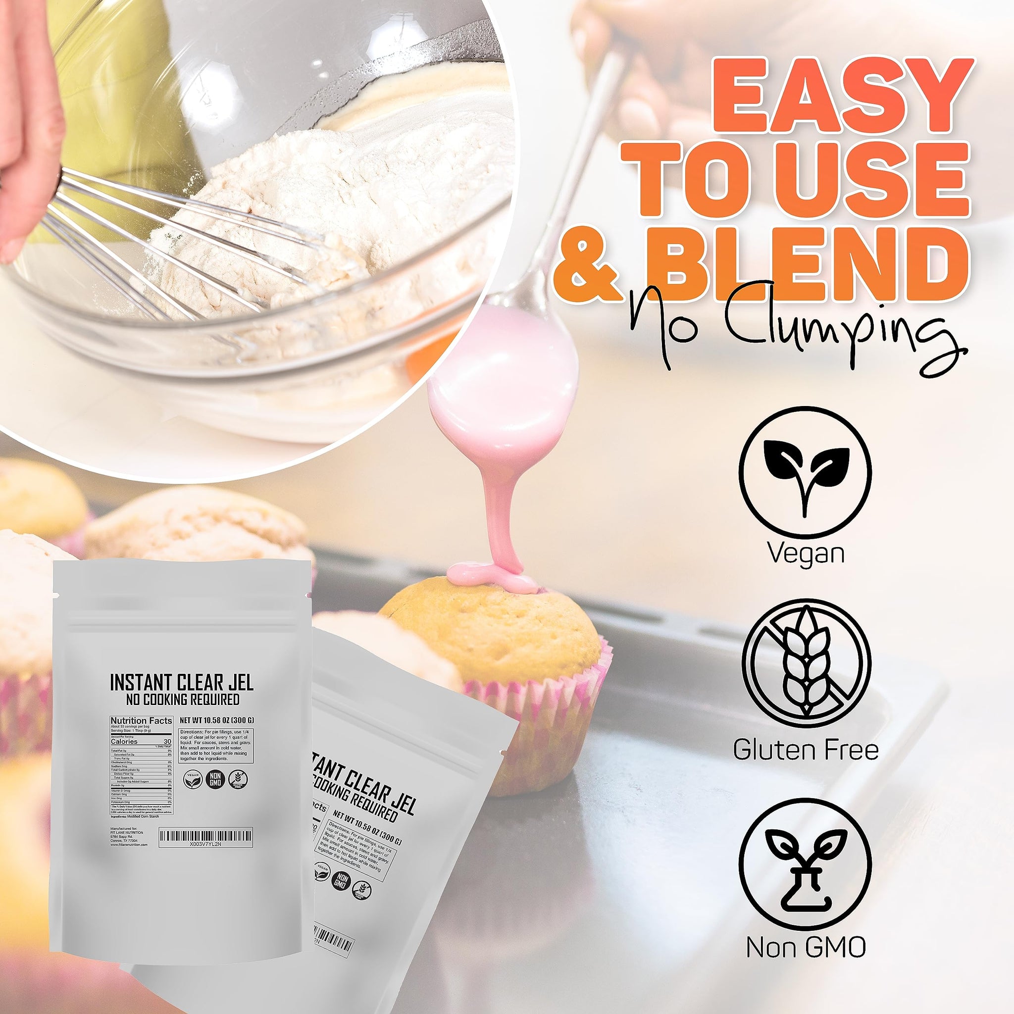 Instant Clear Jel for Canning 300 Grams: Secret Ingredient for Baking Beautiful Pies - Corn Starch Liquid Thickener for Sauces and Gravies - No