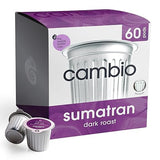 Cambio Roasters Sumatran Dark Roast Organic Coffee Pods - The Only Organic Recyclable Aluminum Coffee Pods, Small Batch Roasted, Keurig® Compatible