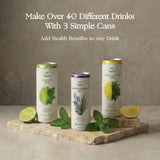 Hazlo Spritz (Lime & Mint) - Zero Proof Spritz Cocktail Mixer, Craft Mocktails with Adaptogens, Nootropics - Functional Seltzer, Calming Non Alcoholic