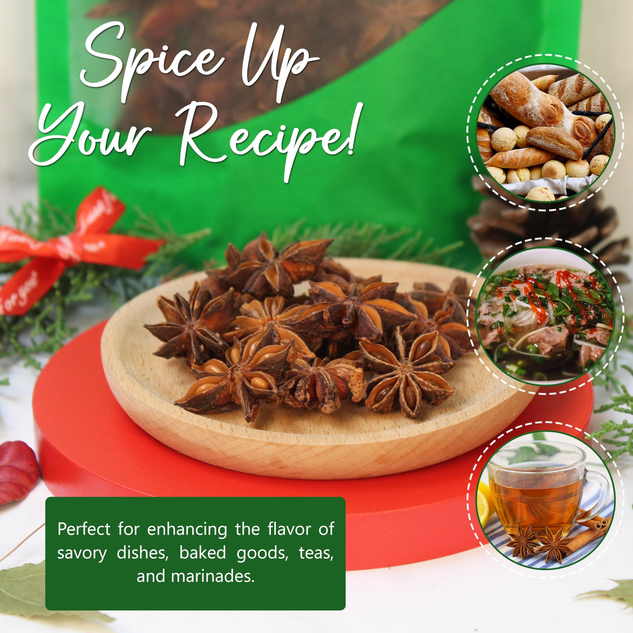 NPG Whole Star Anise Pods 4 Ounce, 100% Natural Whole Chinese Anise Star Pods Sun Dried Spice, Anis Estrella/Badian Khatai/Illicium Verum, Widely Used