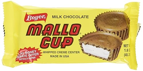 Boyer Candy Company Mallo Cups, 1.6-Ounce Boxes (Pack of 24)