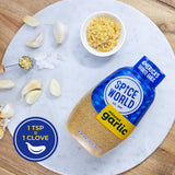 Spice World Squeezable Minced Garlic - Value 20oz Garlic Container - Ready-to-Use Seasonings for Cooking, Simply Squeeze the Convenient Package